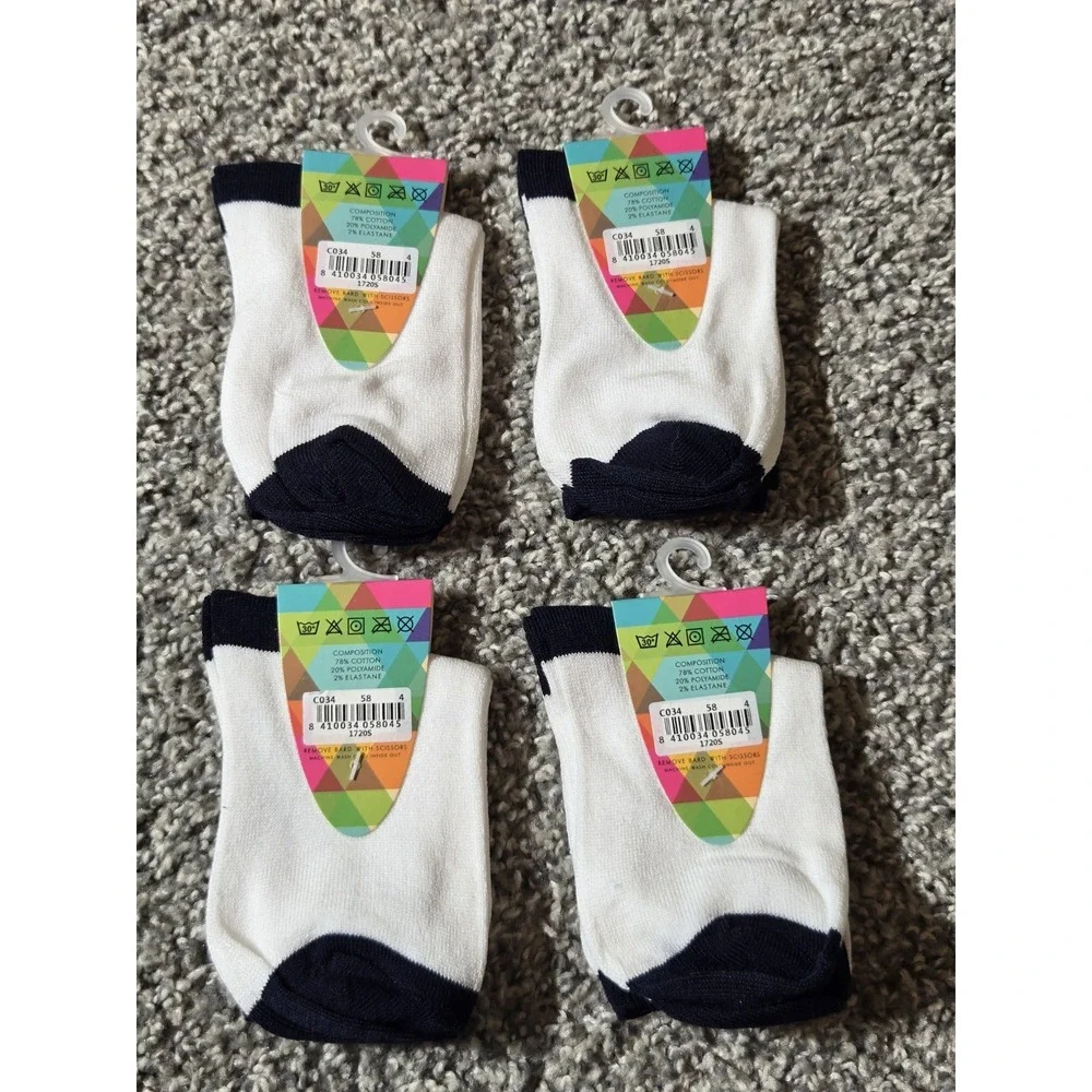 Zubii‎ Girls Designer Ankle Socks 5 Pr Kids Shoe Sz 8 - 10 Crown
